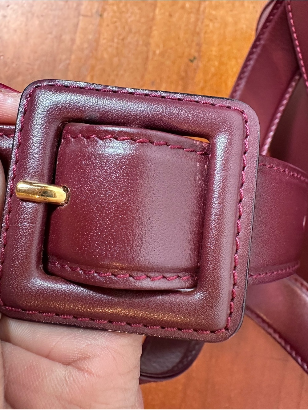Cartier Wine Leather Shoulder / Crossbody Bag (vintage must de Cartier line) - Picture 9 of 9